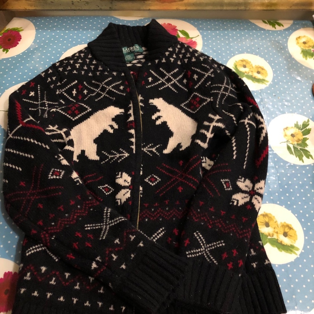 Ralph Lauren Ski Cardigan, Size Small